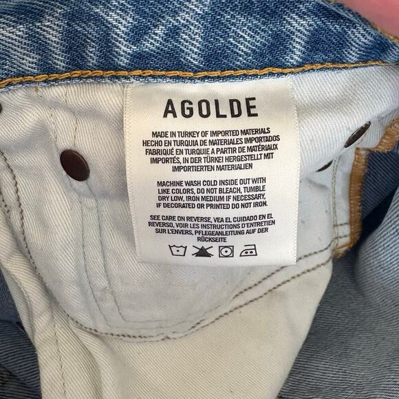 AGOLDE Parker Vintage Cut Off Denim Shorts in Swap Meet Size 26 - Picture 3 of 5